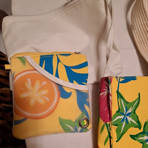 Summer Living Yellow Floral Tropical Beach Tote Bag - Picture 6 of 12
